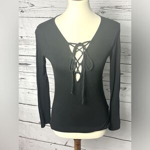Forever 21 Black Long Sleeve Blouse